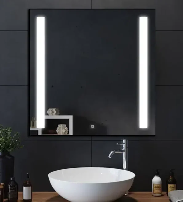 Square Designed 2 led mirror india 