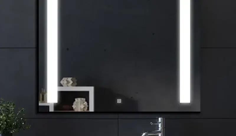 Square Designed 2 led mirror india 