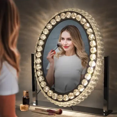 makeup led mirror c9.webp-Stylish Mirror and Lights Combo