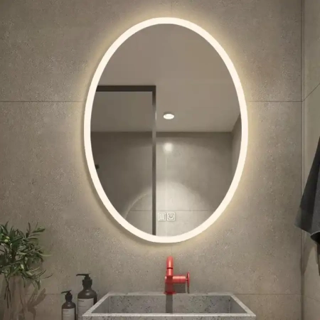 oval led mirror c4.webp -Advantages of LED-Lit Bathroom Reflections 