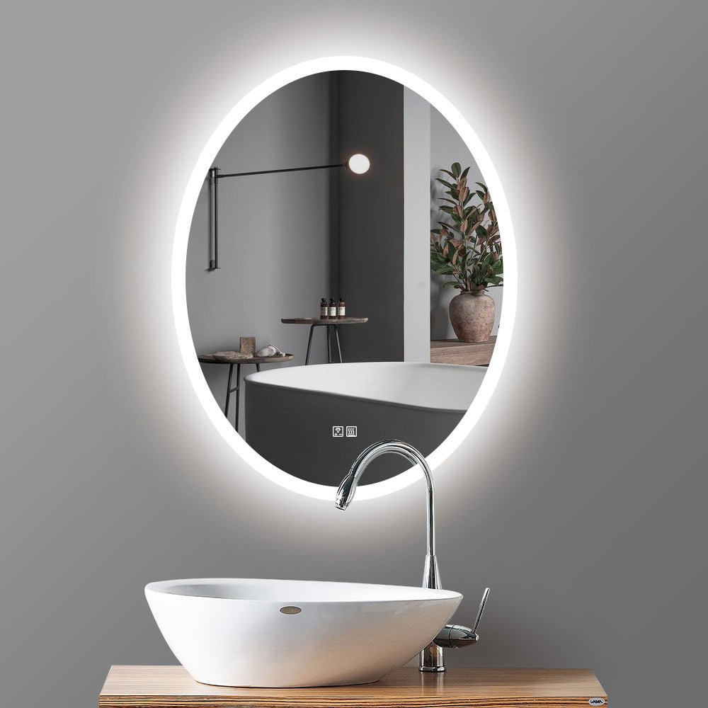 24x32 Oval Bathroom Vanity Mirror with Lights 2