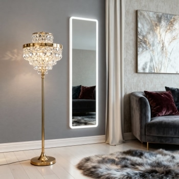 Modern Rectangular LED Mirror with Defogger 1
