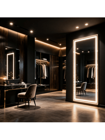 Luxury Full-Length LED Dressing Mirror for Walk-in Wardrobe