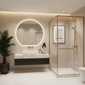 Backlit LED Bathroom Mirror with Lights 1