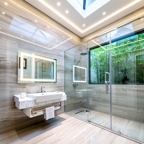 Modern LED Wall Mirror for Luxury Bathroom Design