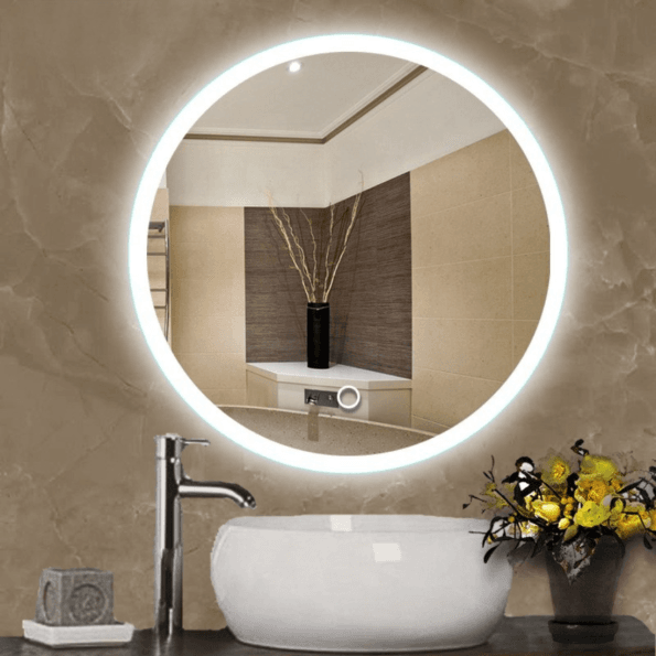 Modern LED Bathroom Mirror with Lights – Frameless Anti-Fog Vanity Mirror (Touch Control, 3 Color Modes, IP44 Waterproof)