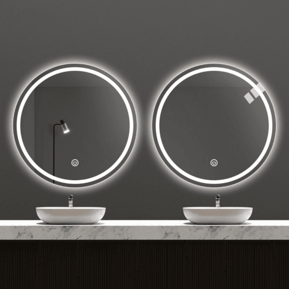 LED Dressing Table Mirror with Lights, Lighted Vanity Mirror with Touch Control, Dimmable Mirror with 3 Light Colors, Hollywood Style Mirror