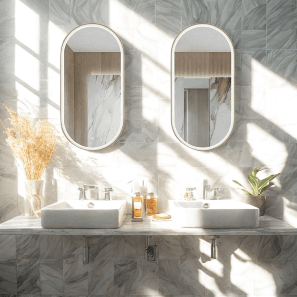 LED Bathroom Mirror with Lights – Smart Anti-Fog Vanity Mirror (Touch Control, 3 Lighting Modes, IP44 Waterproof)
