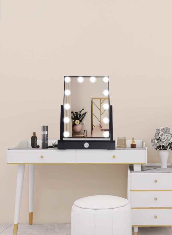 Desktpo hollywood mirror with storage ledmirror.in dp330s