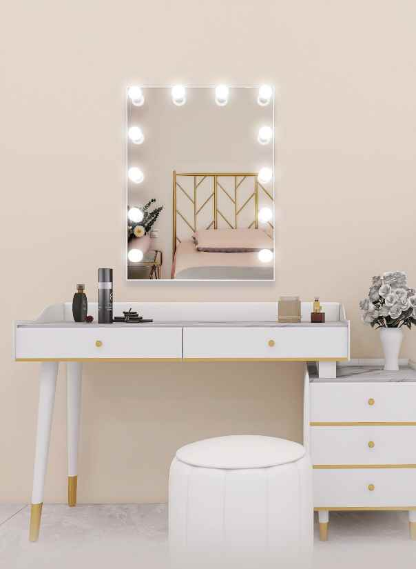 hollywood vanity mirror hub with led bulb ledmirror.in dp314D