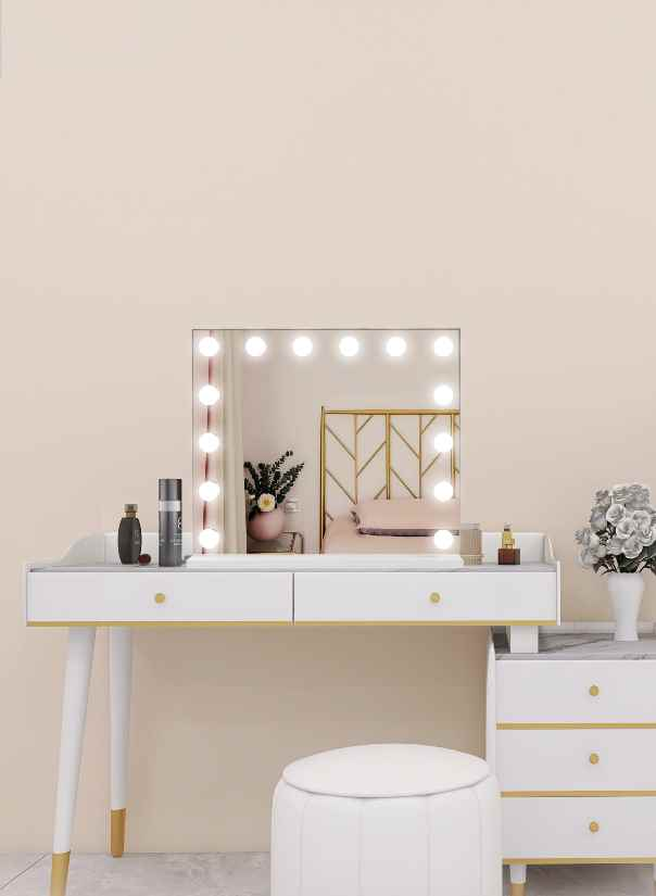 hollywood vanity mirror hub with led bulb ledmirror.in dp336
