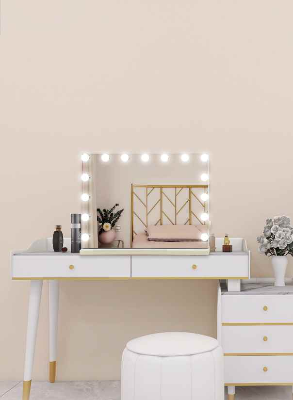 hollywood vanity mirror hub with led bulb ledmirror.in dp357