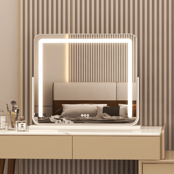 Hollywood Vanity Mirror with Multi-Color LED Lights – Touch Sensor, Dimmable & Rotatable