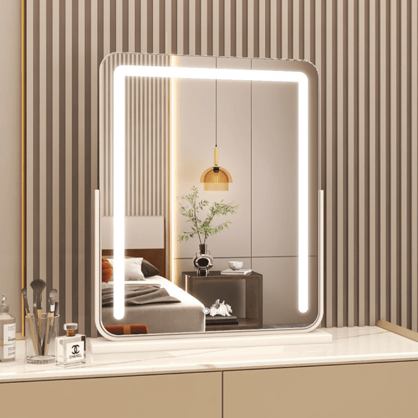 Hollywood Vanity Mirror with Multi-Color LED Lights – Touch Sensor, Dimmable & Rotatable