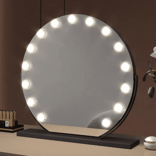 Professional Desktop Hollywood Vanity Mirror with Multi-Color LED Lights & Touch Control