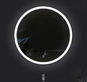 circle acrylic edge frame led mirror