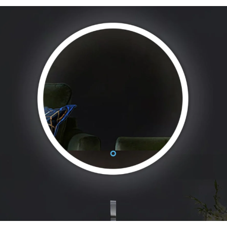 circle acrylic edge frame led mirror