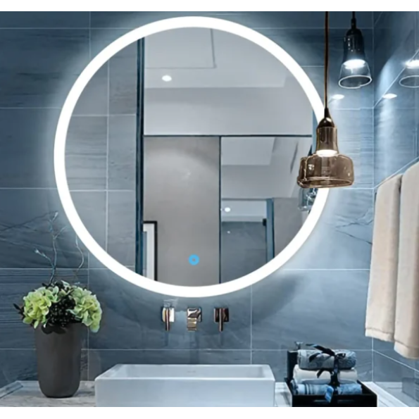 circle acrylic edge frame led mirror 4