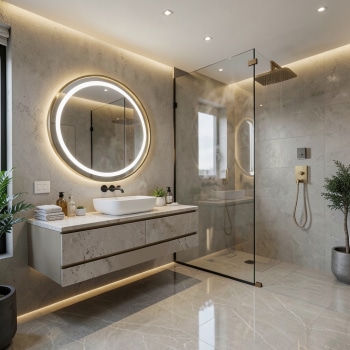 Luxury Round LED Bathroom Vanity Mirror