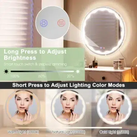 LED light mirrors enhance morning routines with clarity and style