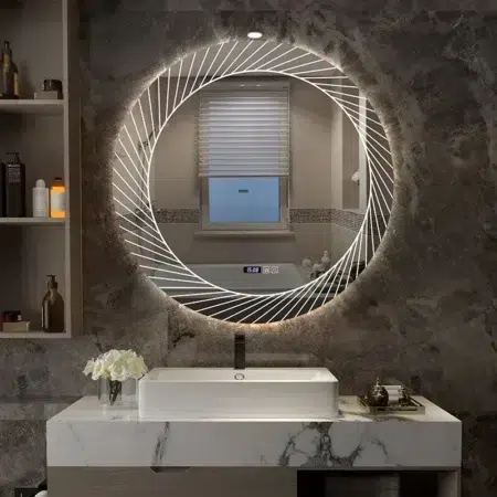 LED light mirrors for modern bathrooms providing efficient lighting and sleek design.