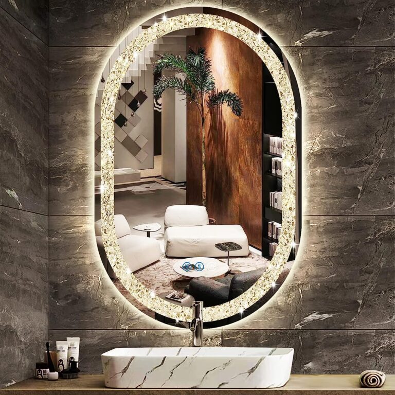 LED light mirrors for minimalist and modern home decor.