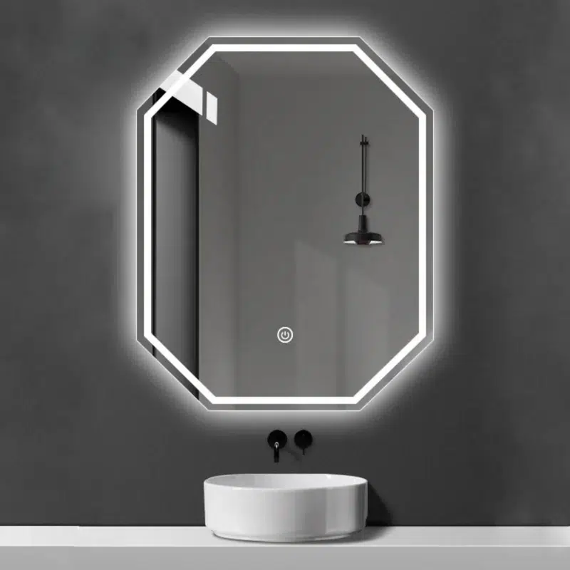 Mesmerizing LED light mirrors for modern bathroom decor.