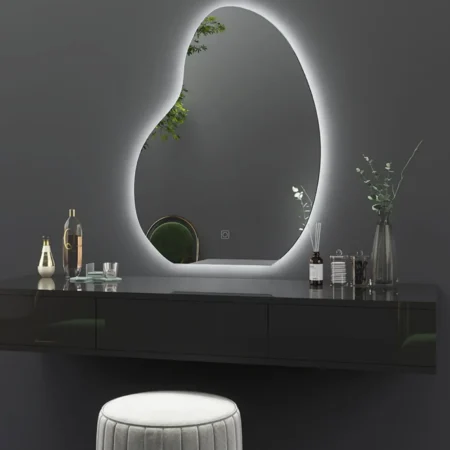 LED light mirror providing style, savings, and sophistication for modern spaces.