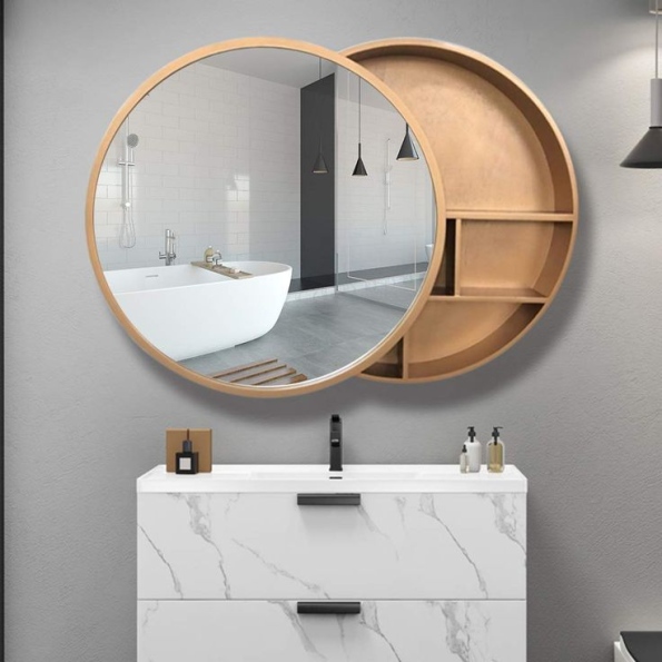 Round Bathroom Mirror Cabinet