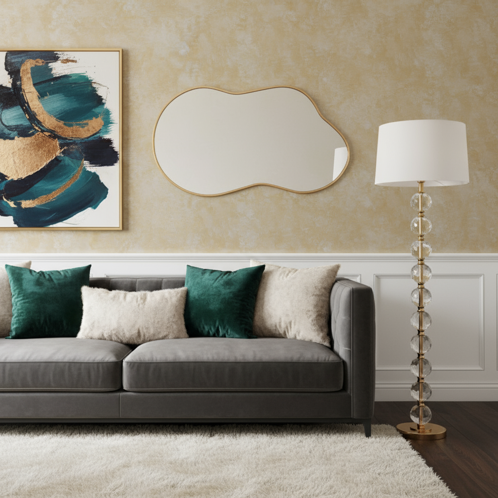 Abstract Blob Mirror – Anodized Aluminum Frame