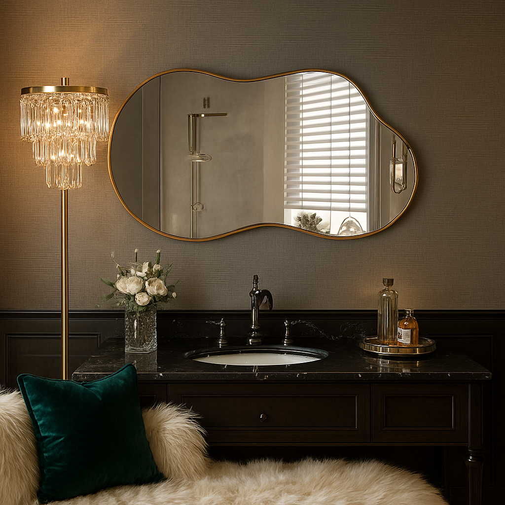 Abstract Blob Mirror – Anodized Aluminum Frame