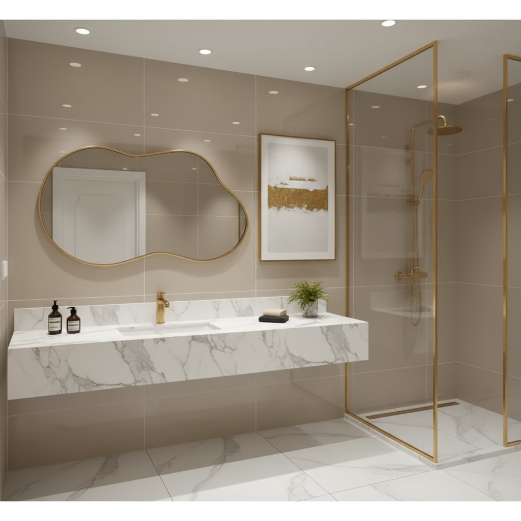 Abstract Blob Mirror – Anodized Aluminum Frame