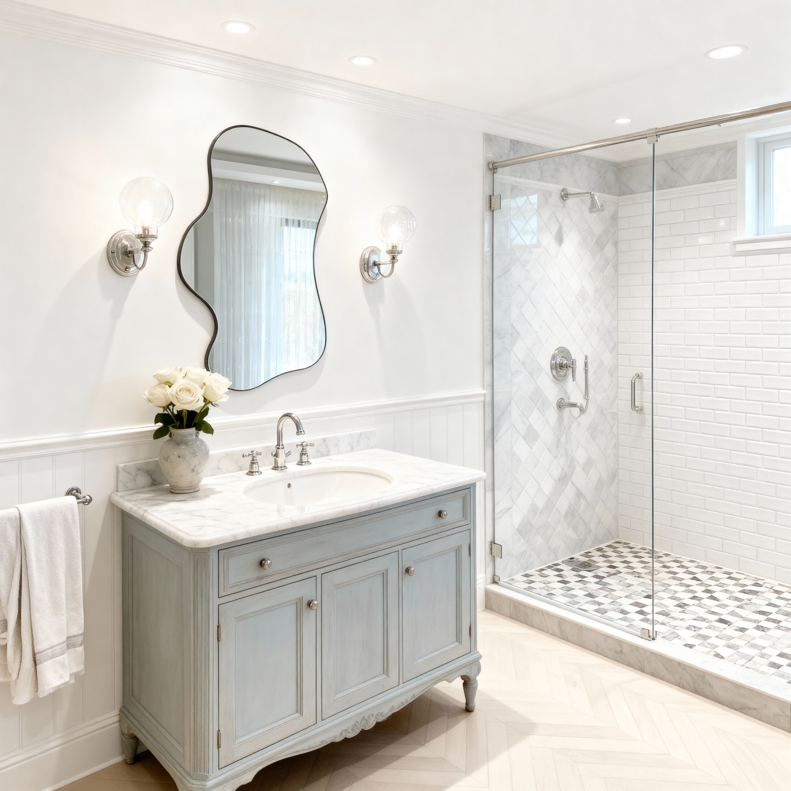 Amoeba Irregular Wall Mirror – Anodized Aluminum Frame