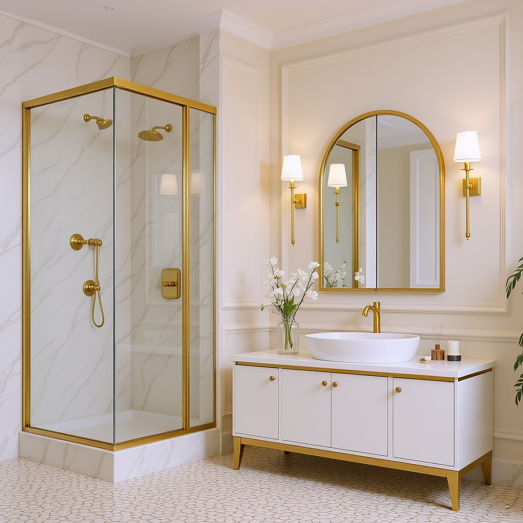 Arched Bathroom Mirror Cabinet