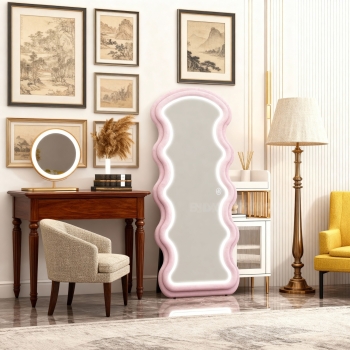 Wavy Framed LED Full-Length Mirror 6