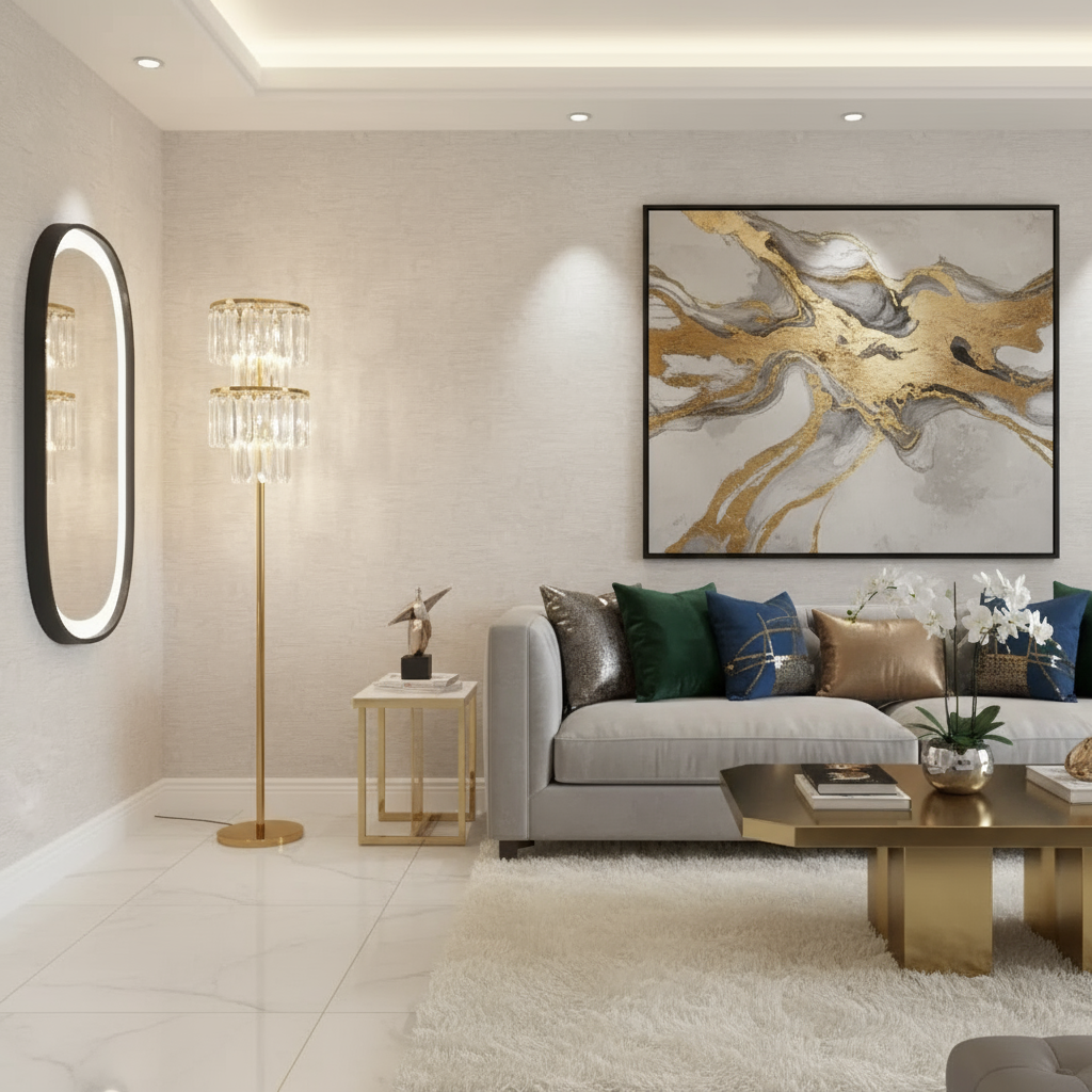 Oval Dark Grey LED Mirror | Framed Bathroom Mirror