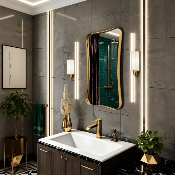 Modern Abstract Irregular Wall Mirror | Bathroom Vanity Mirror