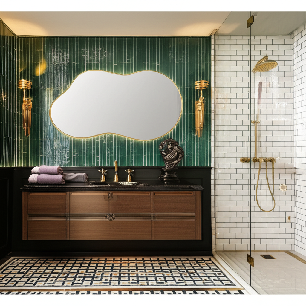 Abstract Blob Mirror – Anodized Aluminum Frame