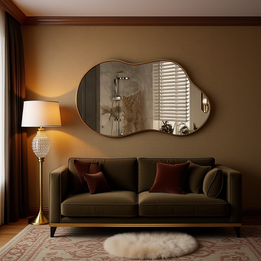 Abstract Blob Mirror – Anodized Aluminum Frame