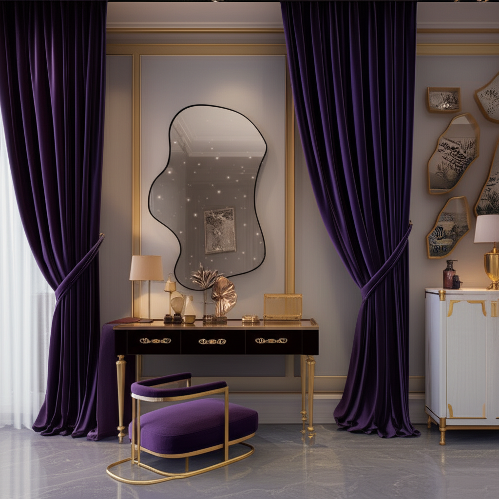 Amoeba Irregular Wall Mirror – Anodized Aluminum Frame