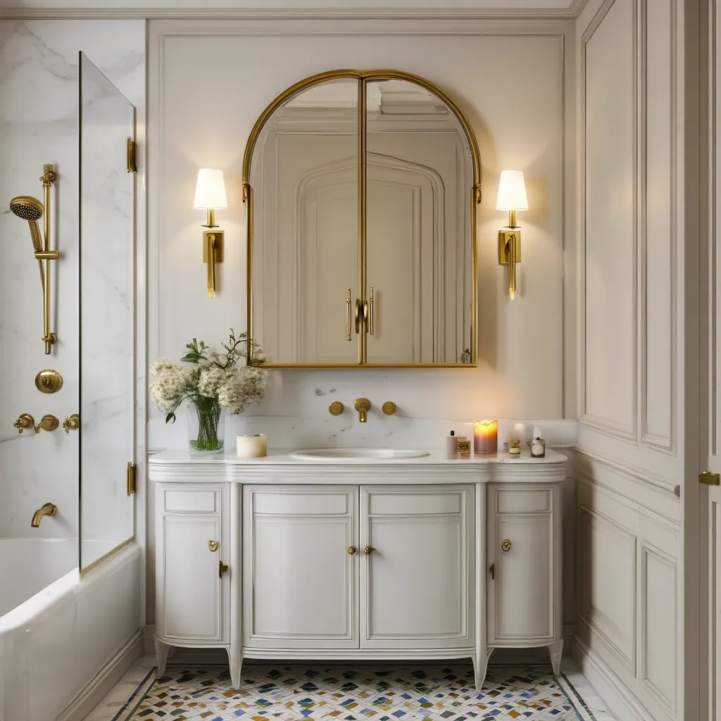 Arched Bathroom Mirror Cabinet