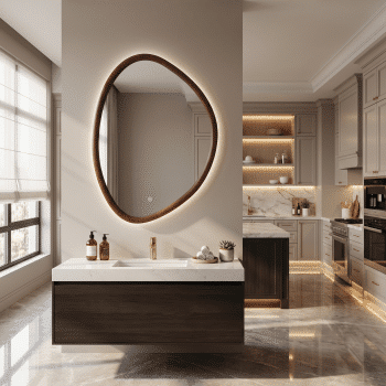 Luxury Modern Wash Area with Ambient LED Lighting