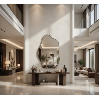Abstract Shape Wall Mirror for Elegant Living Interiors