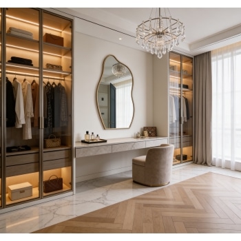 Luxury Irregular Dressing Mirror – Elegant Designer Vanity Wall Mirror