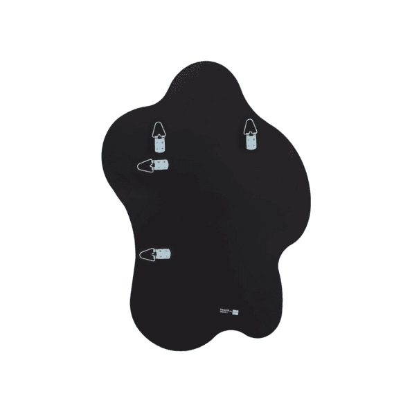 Modern Irregular Shape Mirror with Anodized Aluminum Frame