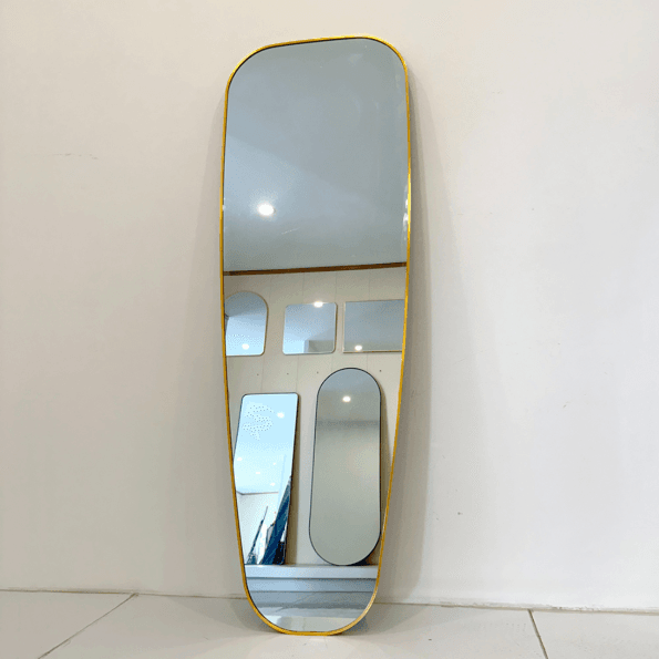Modern Lean-to/Standing Full-Length Mirror – Anodized Aluminum Frame