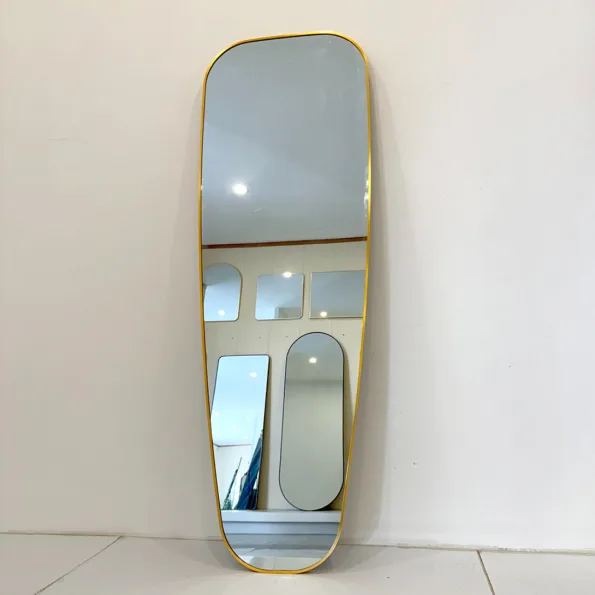 Modern Lean-to/Standing Full-Length Mirror – Anodized Aluminum Frame