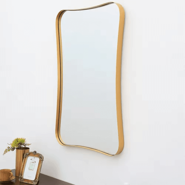 Modern Abstract Irregular Wall Mirror - Anodized Aluminum Frame