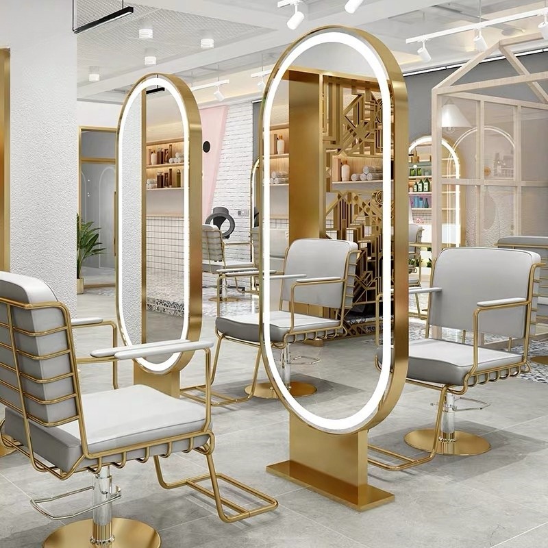 Oval Backlit Salon Mirror