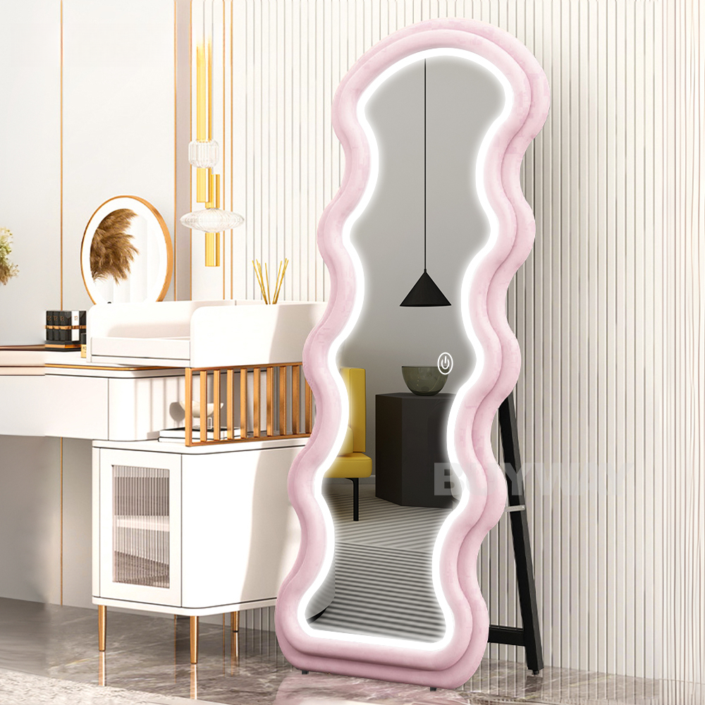 Wavy Full Length LED Mirror